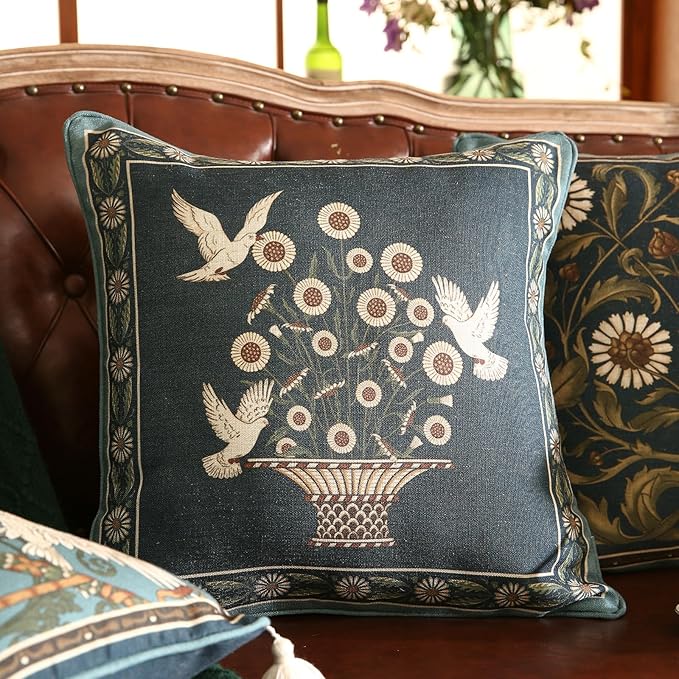 Green Throw Pillow Covers, French Farmhouse - Image 2