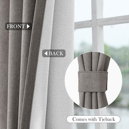 Macochico 100% Blackout Curtains Insulted Window Panels - Image 6