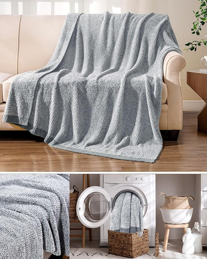 Super Soft Throw Blanket 50 x 60 Inches, Half-Side Plush Fuzzy Blanket - Image 5