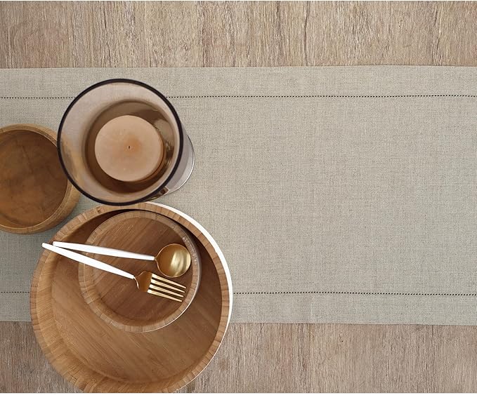 Solino Home Linen Natural Table Runner 156 Inches Long - Image 3