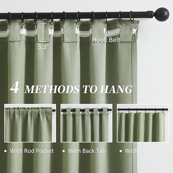 KEQIAOSUOCAI Blackout Linen Curtains - Image 3