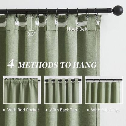 KEQIAOSUOCAI Blackout Linen Curtains - Image 3