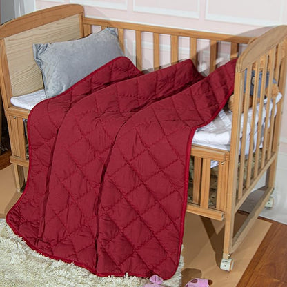NTBAY Down Alternative Toddler Comforter, Lightweight and Warm Solid Color Baby - Image 5