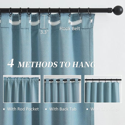 KEQIAOSUOCAI Extra Long 120 Inch Full Blackout Curtains - Image 3