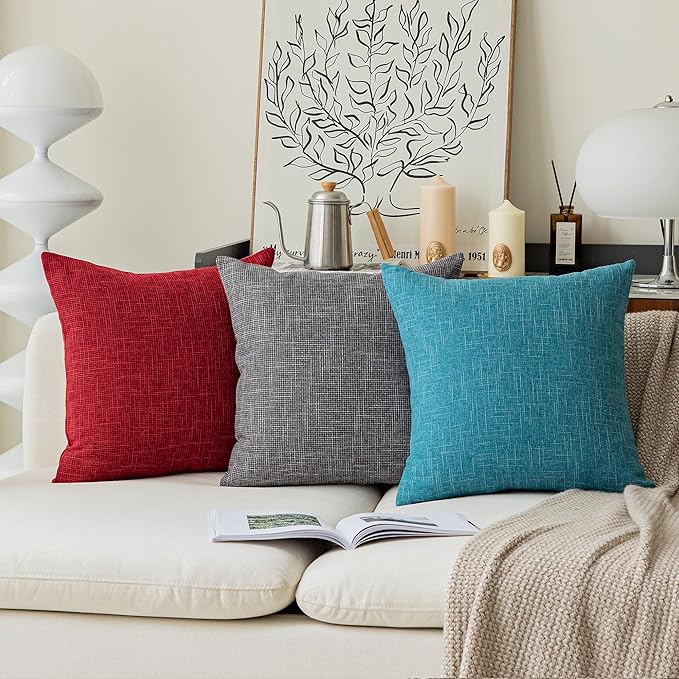 Kevin Textile Set of 2 Decorative Linen Pillowcases - Image 8