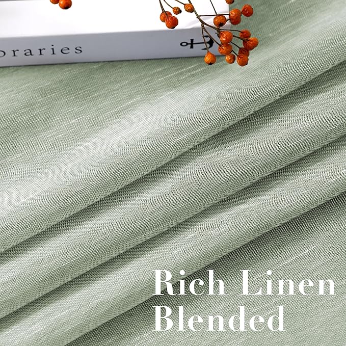H.VERSAILTEX Linen Curtains Natural Linen Blended Curtain Panels - Image 4