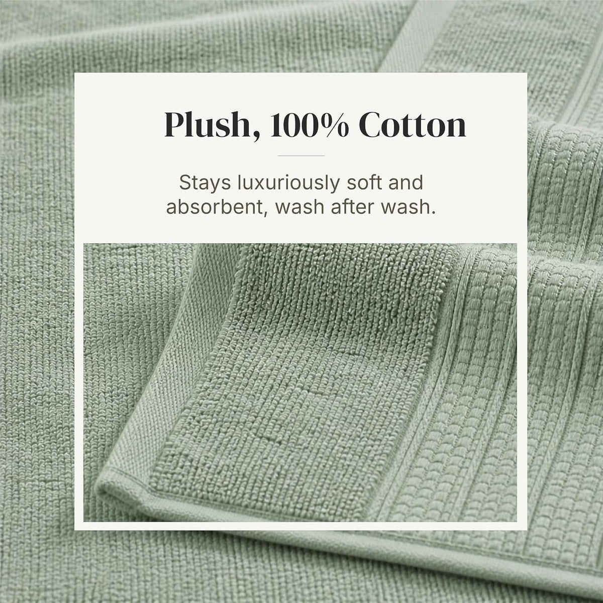 modern threads 6 piece bath towel set – showing dimensions