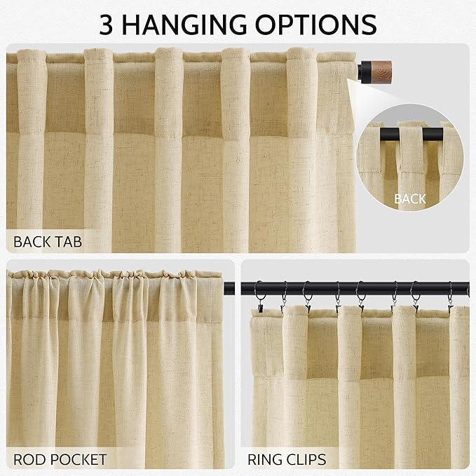 Nanspring Extra Long 120 Inch Curtains - Image 2