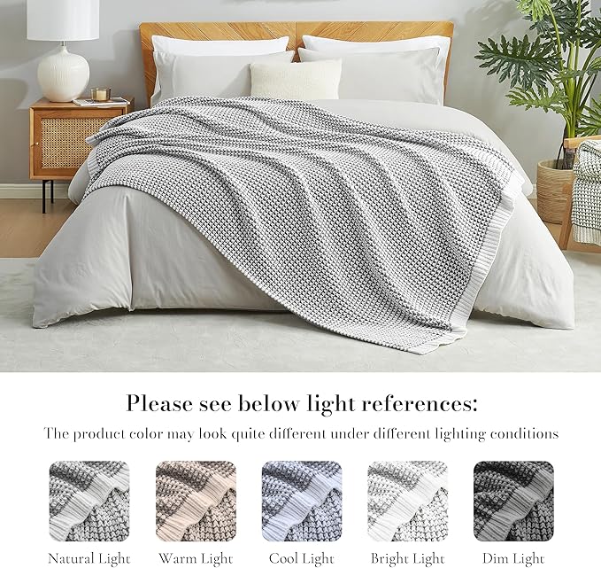 Amélie Home Waffle Chenille Throw Blanket - Image 5