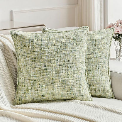 FUTEI Light Green Decorative Throw Pillow Covers 22x22 Inch Set of 2, Soft by FUTEI