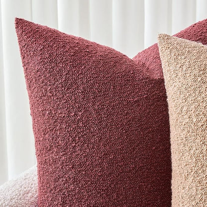 Woaboy Pack of 2 20x20 Inch Decorative Boucle Throw Pillow Covers Textured - Image 6