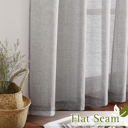 NICETOWN Sheer Curtains Open Linen Blend - Image 7