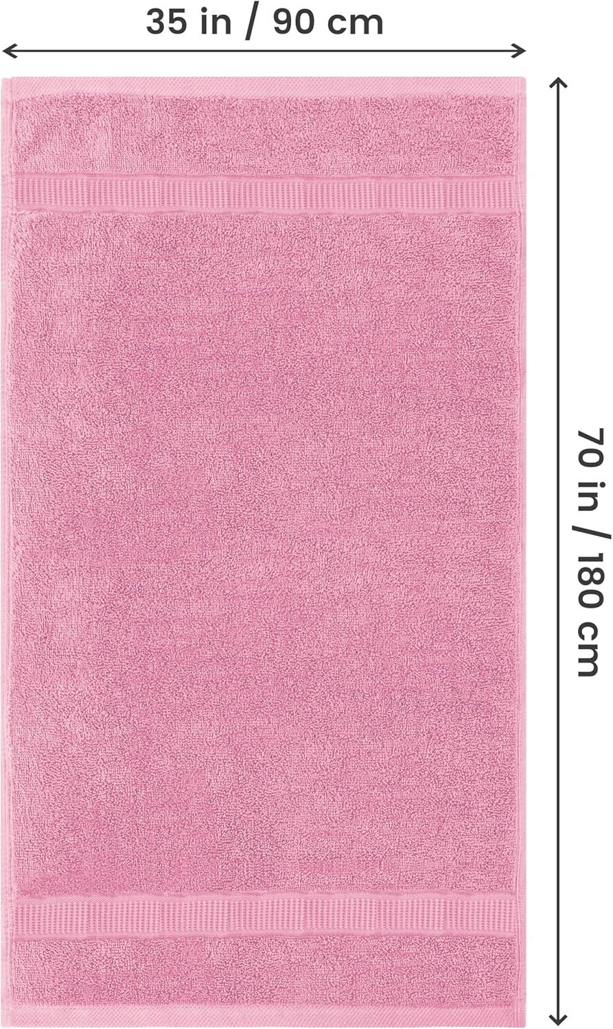 utopia towels jumbo bath sheets, 2 pack, 35x70, close-up detail