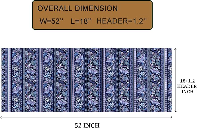 2 Pack Floral Kitchen Window Valance Pink Flower Farmhouse Country Rod Pocket - Image 2