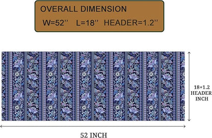 2 Pack Floral Kitchen Window Valance Pink Flower Farmhouse Country Rod Pocket - Image 2