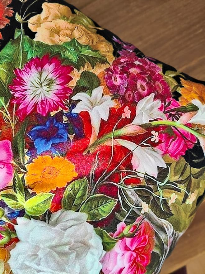 Elegant Velvet Floral Pillow Cover Double Sides Handmake Big Size Flower - Image 4