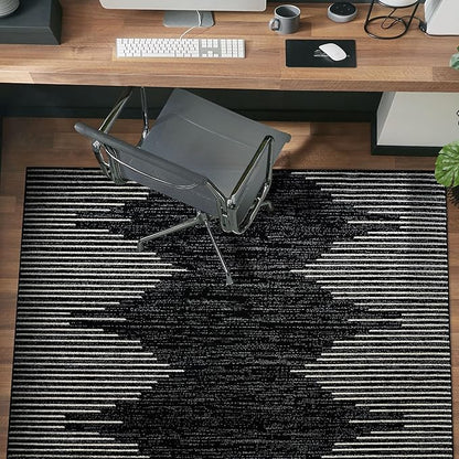 Rugshop Bohemian Stripe Stain Resistant High Traffic Living Room Kitchen - Image 8