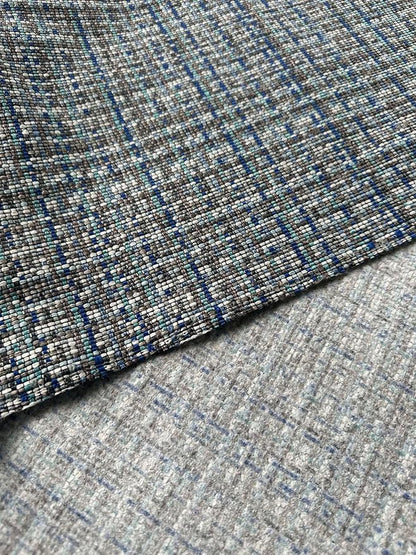OctoRose 3 Side Zipper Upholstery Thick Linen Tweed Blue/Grey, Twin Size Futon - Image 3