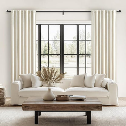 Warm Cream 120 Inch Curtains High Ceiling Tall Curtain - Image 6