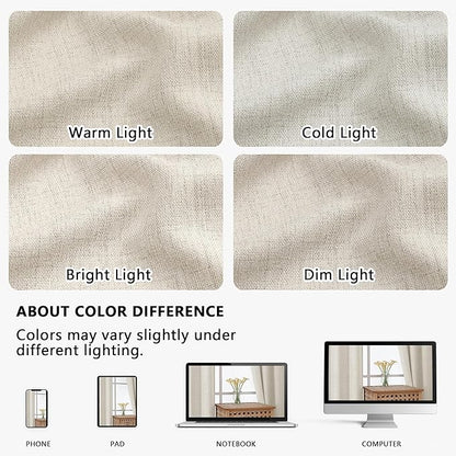 OVZME Cafe Curtains 45 Inch Length 2 Panels, Thick Textured Kitchen Door - Image 7
