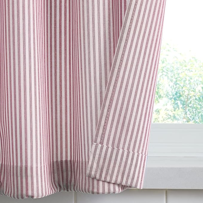 July Joy Cotton Kitchen Curtain Tab Top Valance and Tiers Set - Image 5