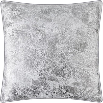 THE-TINOART Platinum Silver Metallic Pillow Case 24x24 by Unknown