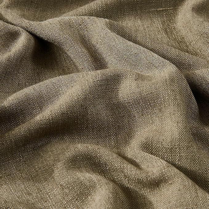 Vision Home Brown Pinch Pleated Full Blackout Curtains Linen Blended 60" Wide - Image 6
