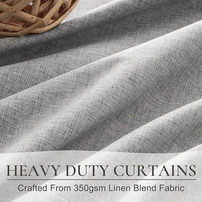 Grey Blackout Curtains 84 Inch Length 2 Panels Set - Image 5