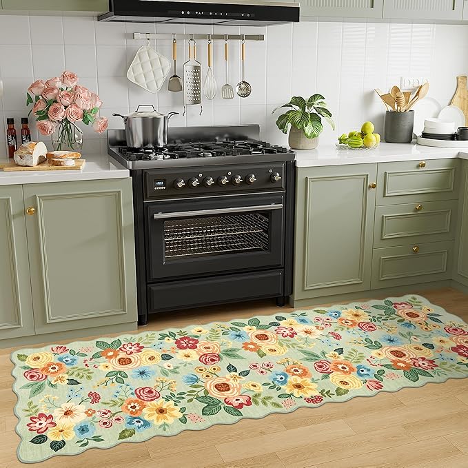 DUKINO 2.6x8 Runner Rug for Hallway, Washable Kitchen Rug - Image 2