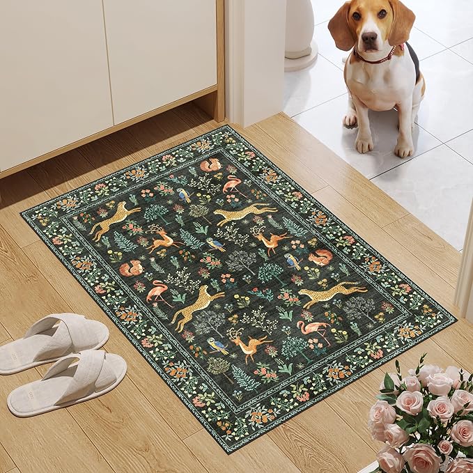 DUKINO 2x3 Rug, Washable Animal Rugs - Image 2