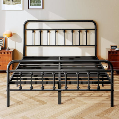 zunatu full size metal bed frame, victorian style, package contents