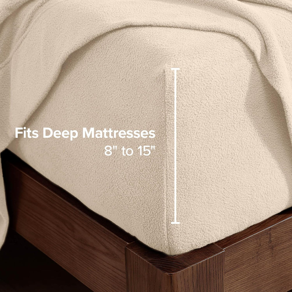 Bare Home Super Soft Fleece Sheet Set (Split King, Sand)