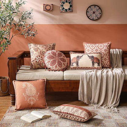 patdrea Floral Linen Decorative Throw Pillow Covers Set Soft Durable Cushion - Image 9