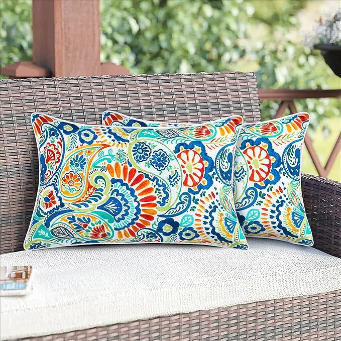 Magpie Fabrics Set of 2 Lumbar Throw Pillow by Magpie+Fabrics