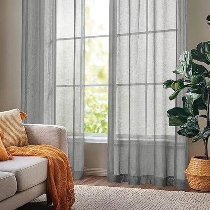 Deconovo Linen Sheer Curtains - Image 2