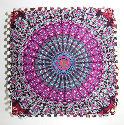 CRAFT KALA Pink Peacock Large Hippie Mandala Meditation Floor Ottoman Pillow - Image 7