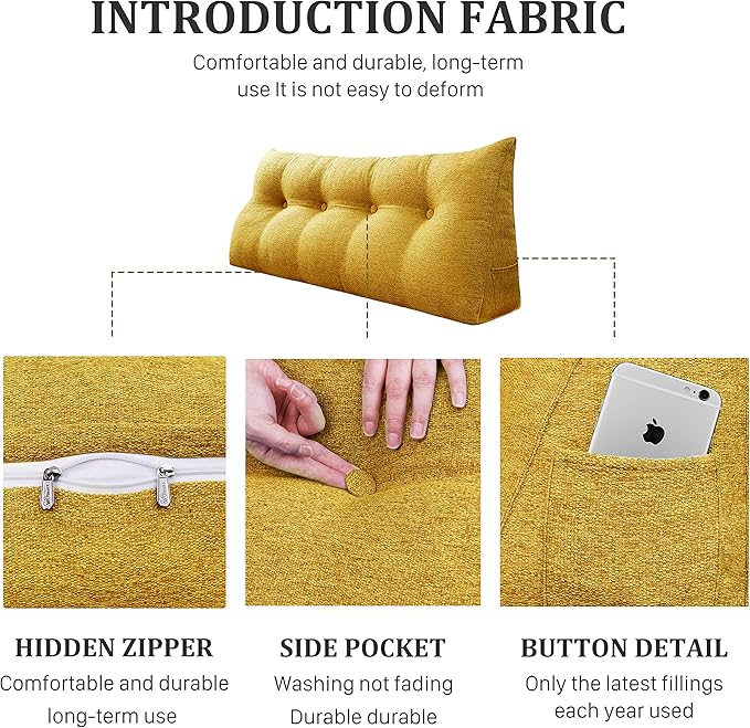 13 lbs Thickened Headboard Pillow Wedge Pillow Headboard Reading Pillow Bed - Image 7