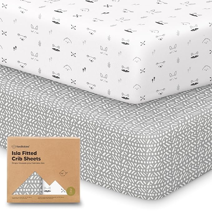 KeaBabies 2-Pack Baby Crib Sheets by KeaBabies