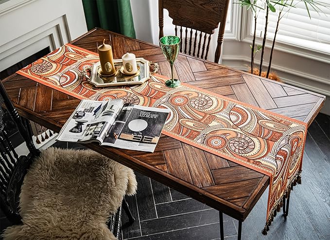 13×72 Inch Table Runner, Retro-Luxury Tassels Series - Image 3