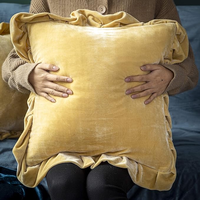 Velvet Throw Pillow Cover Soft Decorative Luxurious Solid Square Cushion Case - Image 3