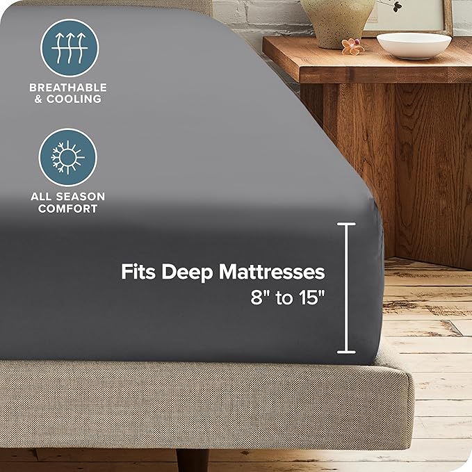 Bare Home 5-Pack Fitted Bottom Ultra-Soft Sheets Queen - Image 4