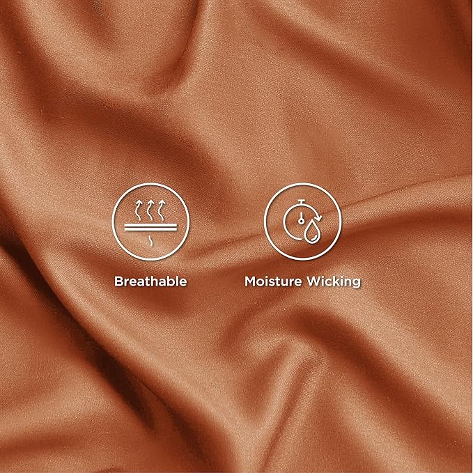 Bedsure Cooling Sheets Twin XL, Rayon Derived from Bamboo, Breathable & Soft - Image 4