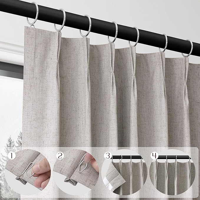 Brownish Grey Blackout Curtains 84 Inch Long - Image 3