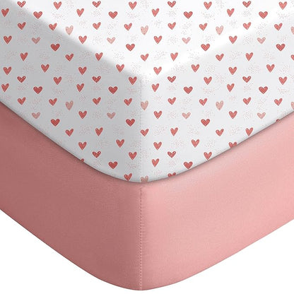 Yoofoss Pack and Play Sheets Fitted, Mini Crib Sheets 2-Pack by YOOFOSS