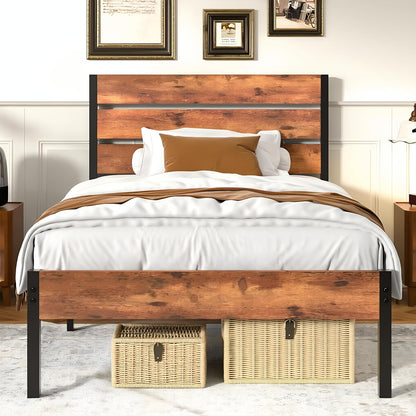 vecelo twin size bed frame - heavy-duty metal, main product view