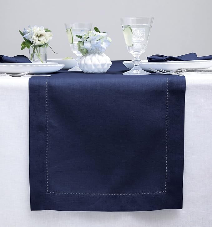 Solino Home Linen Navy Blue Table Runner 36 Inches by SolinoHome