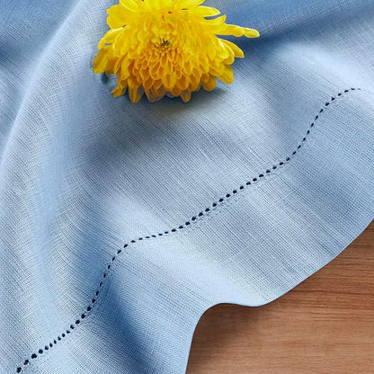 Solino Home Linen Cornflower Blue Table Runner 72 Inches Long - Image 9
