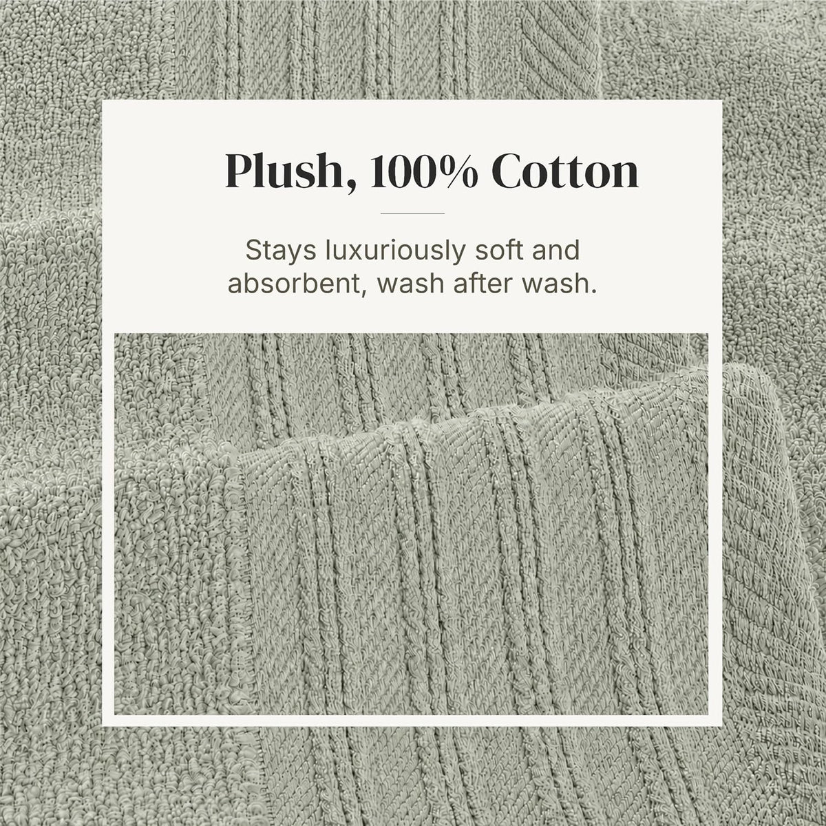 modern threads 6 piece bath towel set – showing dimensions