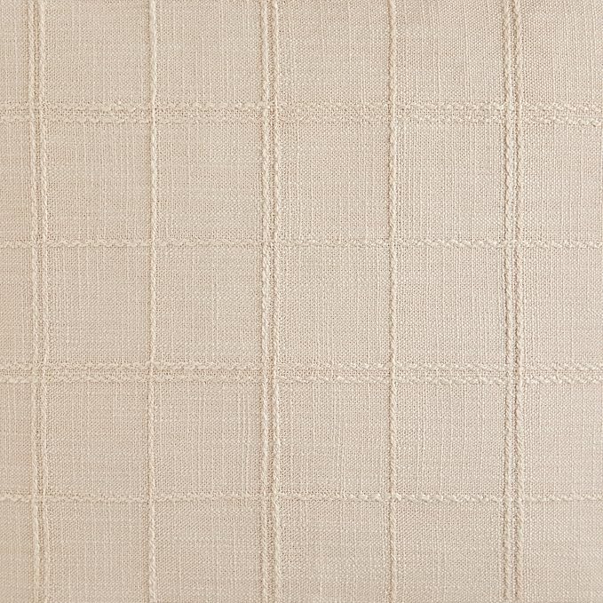 ZeeMart Linen Checked Throw Pillow Covers Set of 2, 22x22 Inch Allover Grid - Image 7