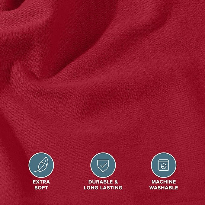 Bare Home Flannel Fitted Bottom Sheet 100% Cotton Twin Extra Long, Velvety Soft - Image 4